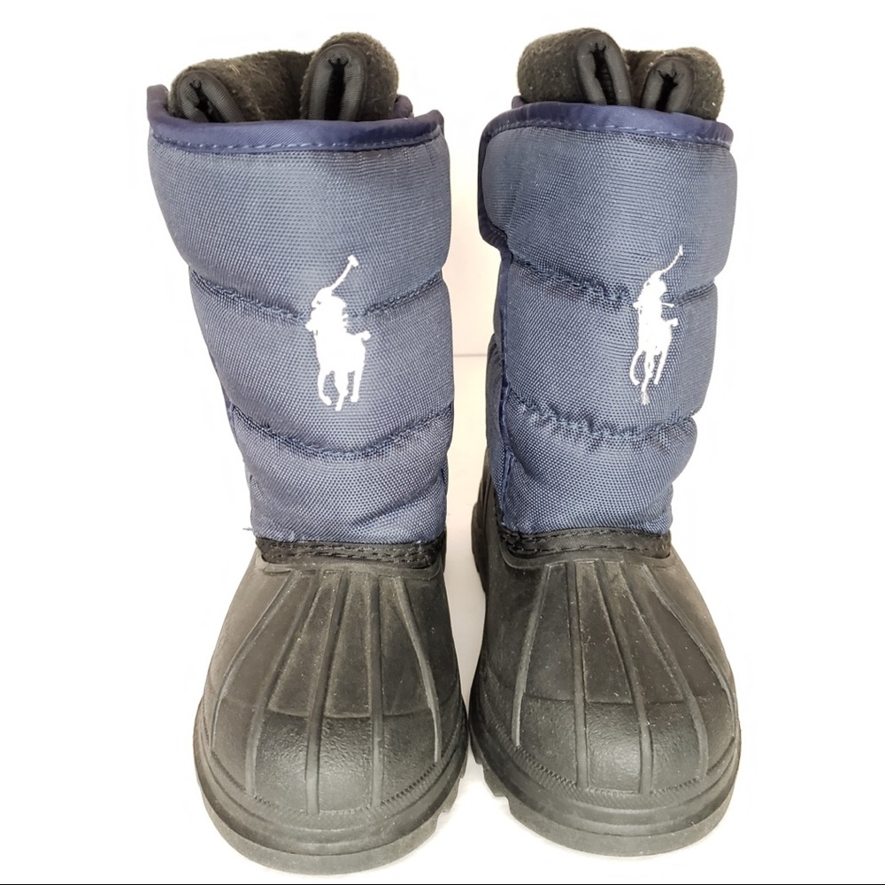 Polo Ralph Lauren Size 6 Blue Black Snow Boots